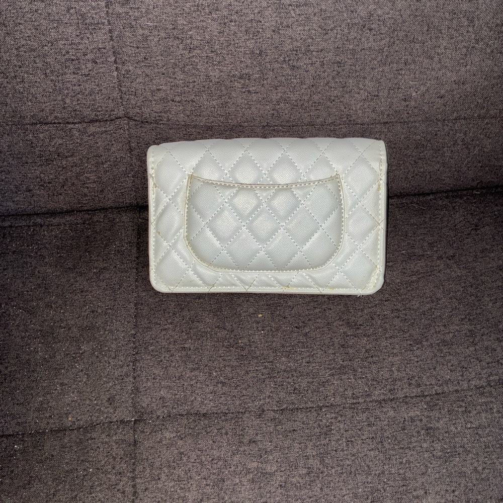 Ivory Quilted Crossbody Bag - Picture 10 of 14